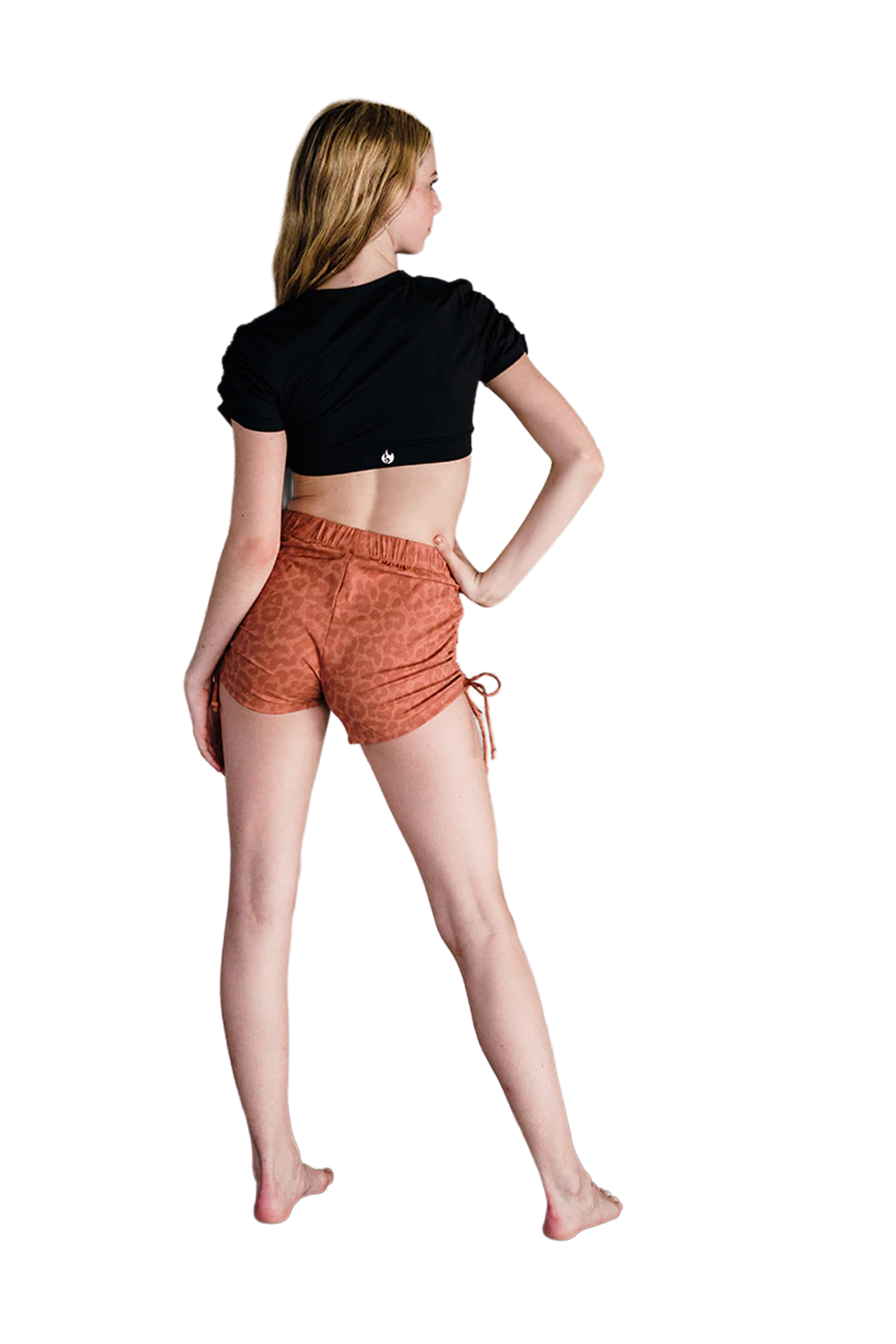 Rust Orange Cheetah String Shorts