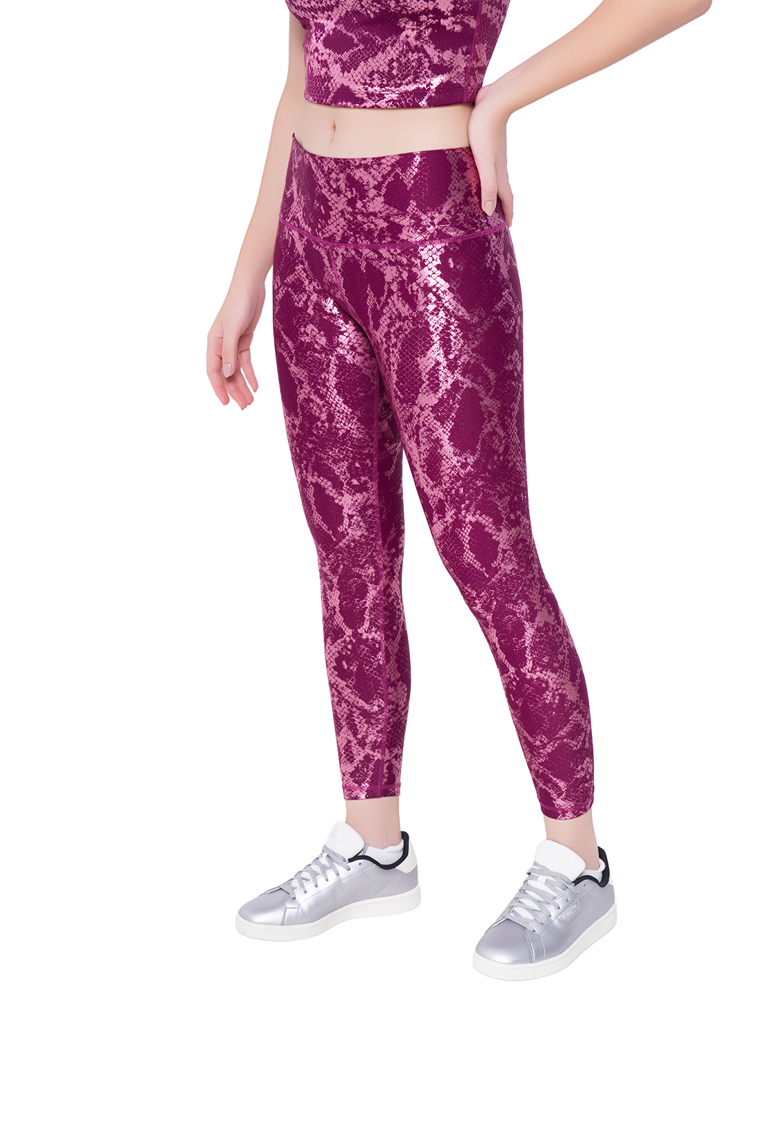 Rose Metallic Leggings