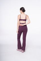 Reverence Bra Top Burgundy & Boot Flare Leggings