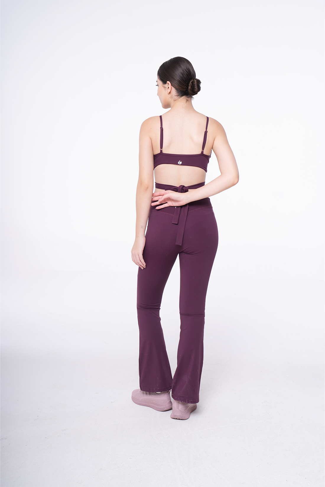 Reverance Bra Top Burgundy & Boot Flare Leggings