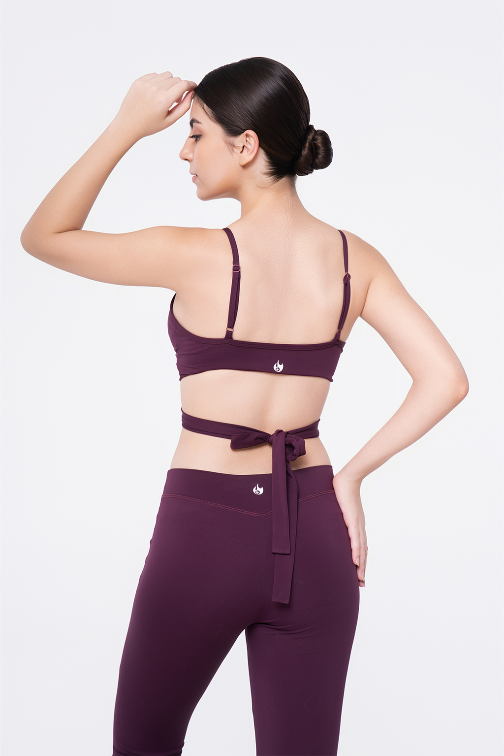 Reverance Bra Top Burgundy & Boot Flare Leggings