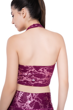 Rose Metallic Halter Top