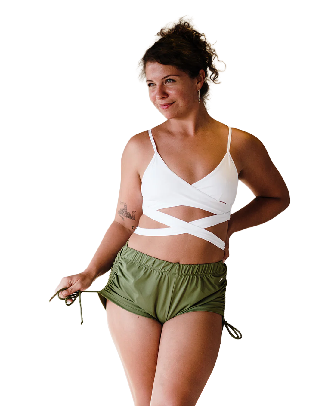 Army Green Urban String Shorts