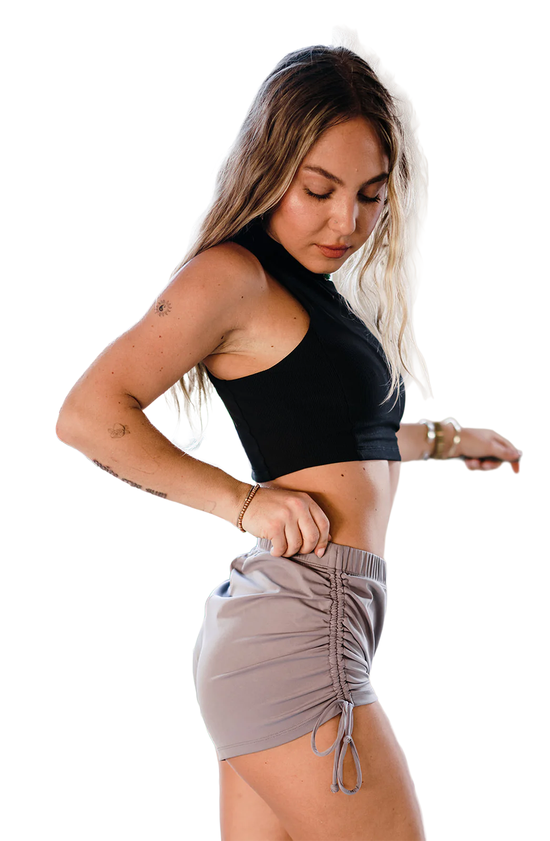 Grey String Shorts