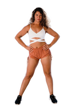 Rust Orange Cheetah String Shorts