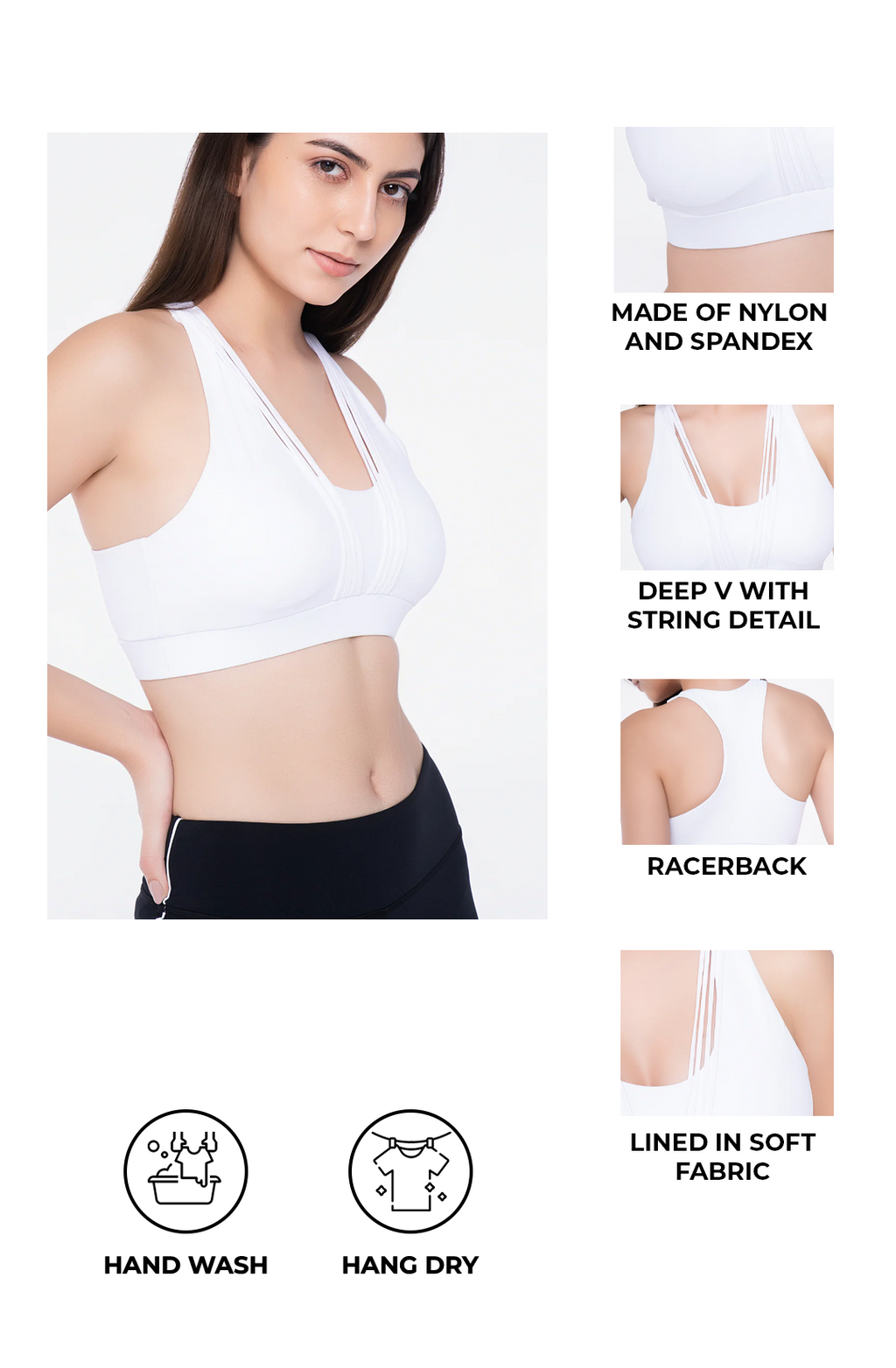 White Strung Bra Top