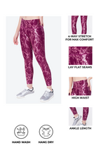 Rose Metallic Leggings