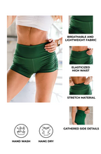 Green Tempo Scrunch Side Shorts