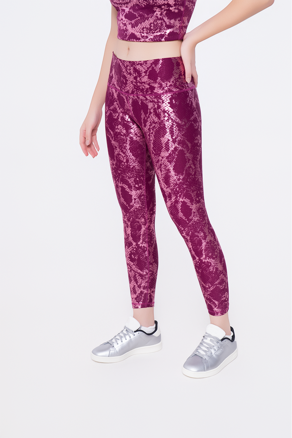 Rose Metallic Leggings