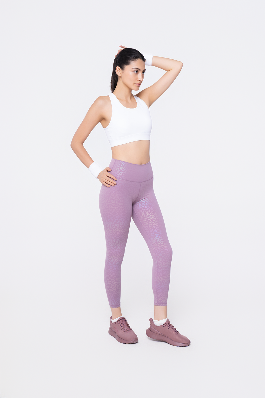 Interlace Bra Top & Iridescent Cheetah Leggings