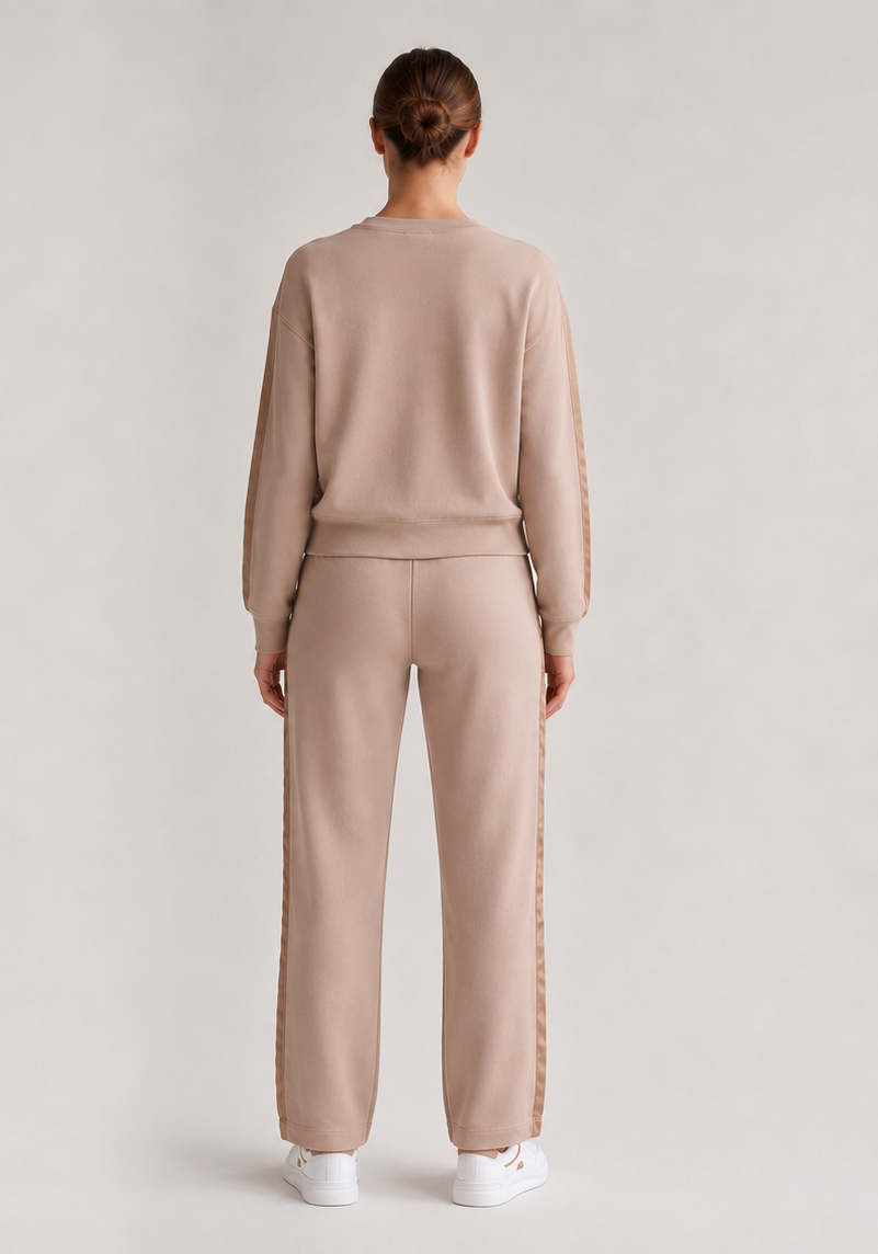 Beige Flow Luxe Lounge Top