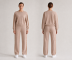 Beige Flow Luxe Lounge Top