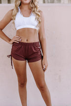 Burgundy Urban String Shorts