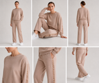 Beige Flow Luxe Lounge Top