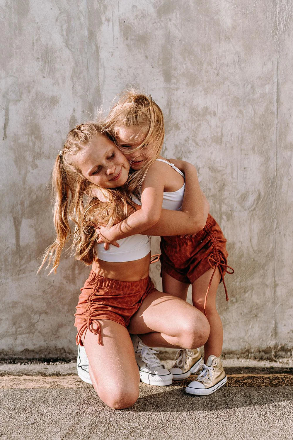 Youth Rust Orange Cheetah String Shorts