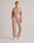 Beige Flow Luxe Lounge Top