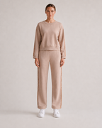 Beige Flow Luxe Lounge Top
