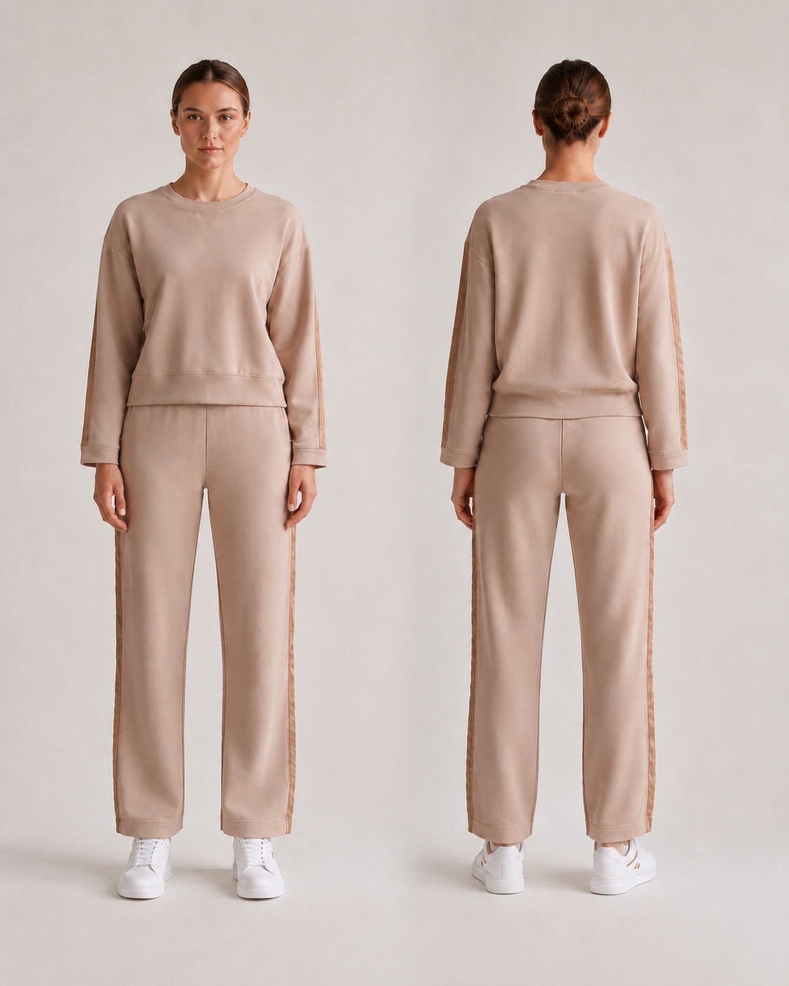 Beige Flow Luxe Lounge Top