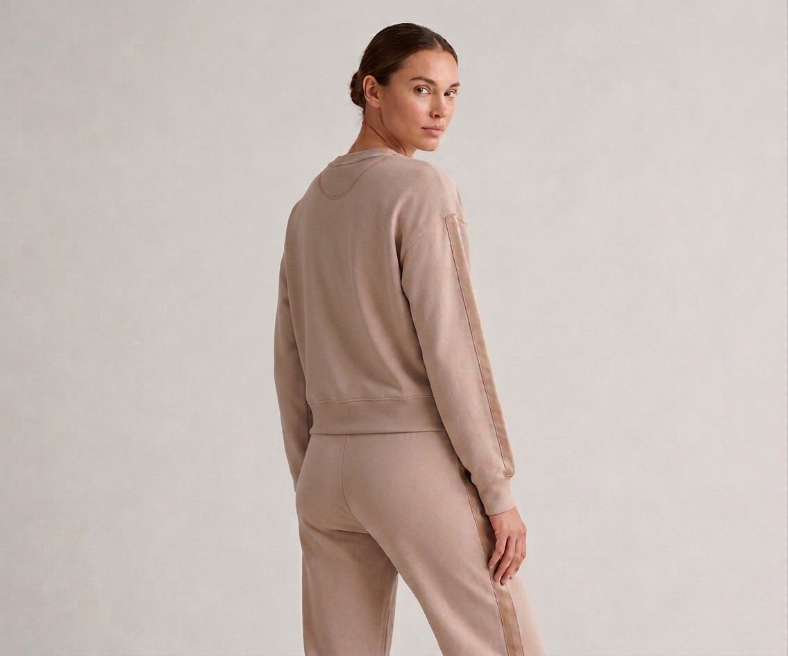 Beige Flow Luxe Lounge Top