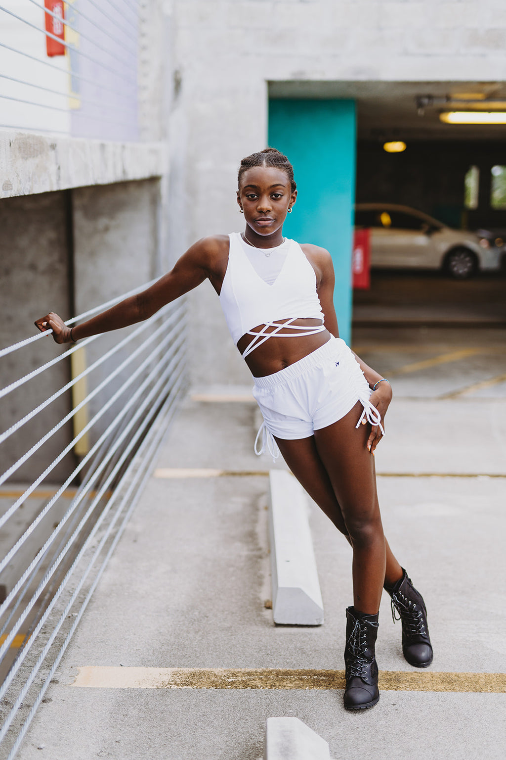 Youth White String Shorts