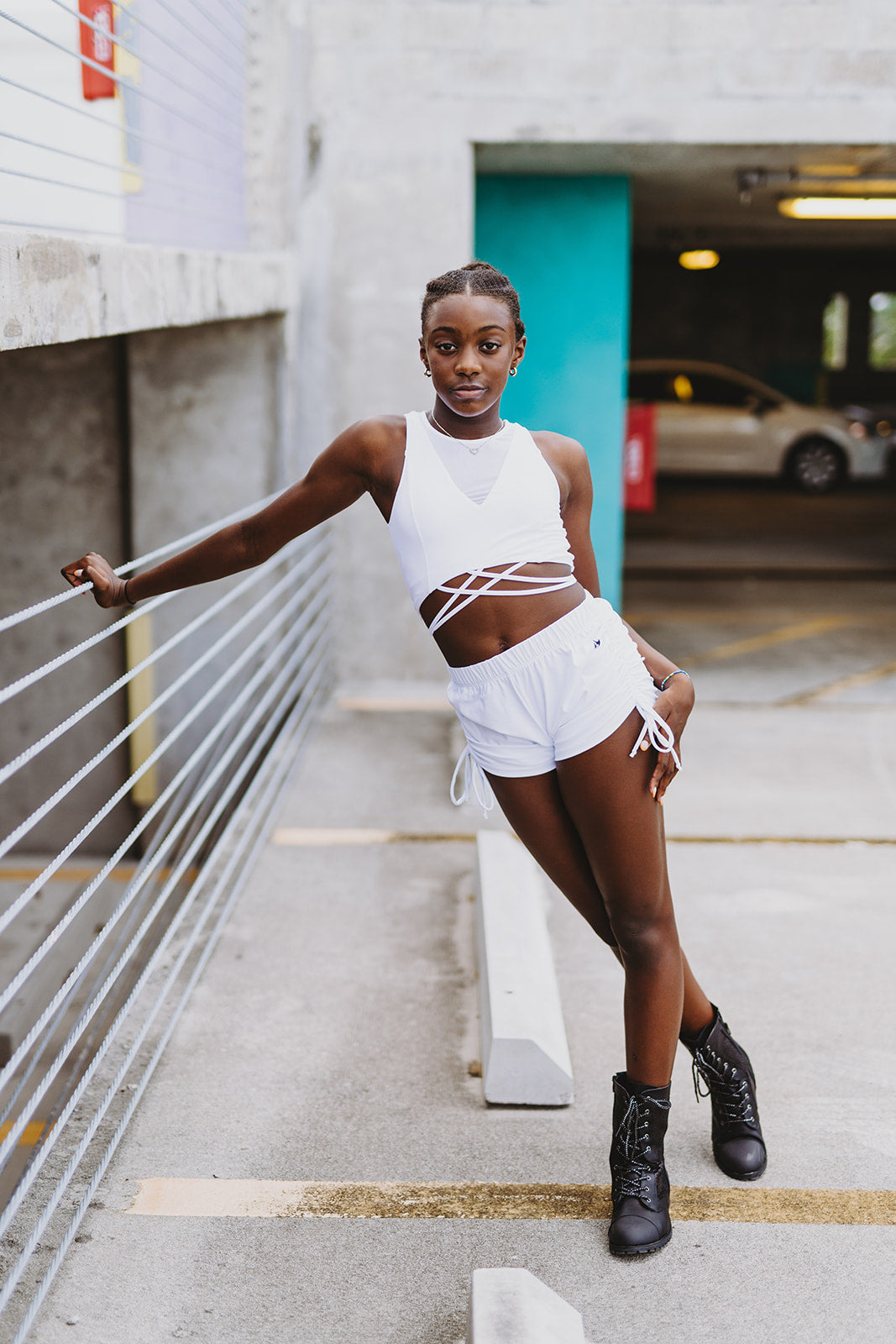 Youth White String Shorts