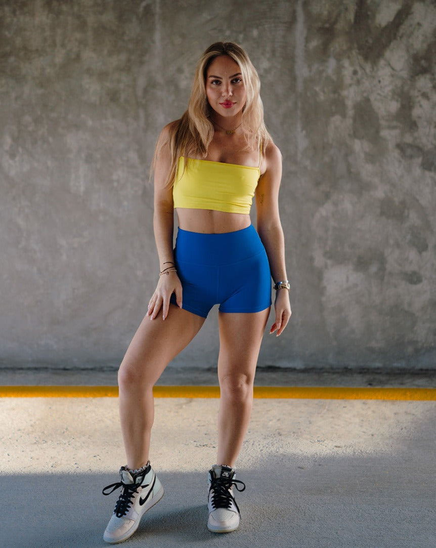 Sunglow Yellow Track Bandeau Top