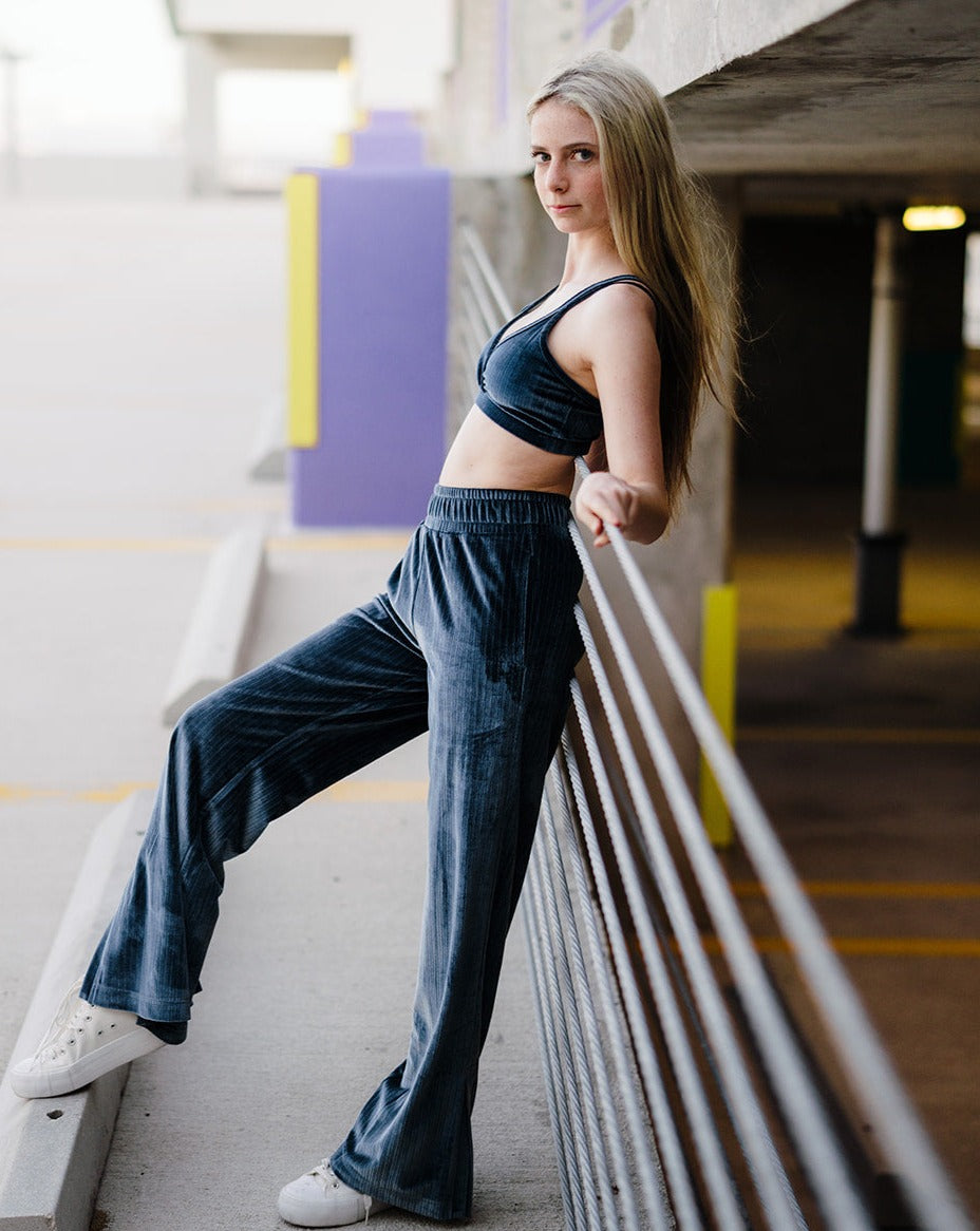 Youth Slate Blue Starry Pant