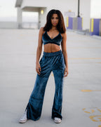 Slate Blue Starry Triangle Top