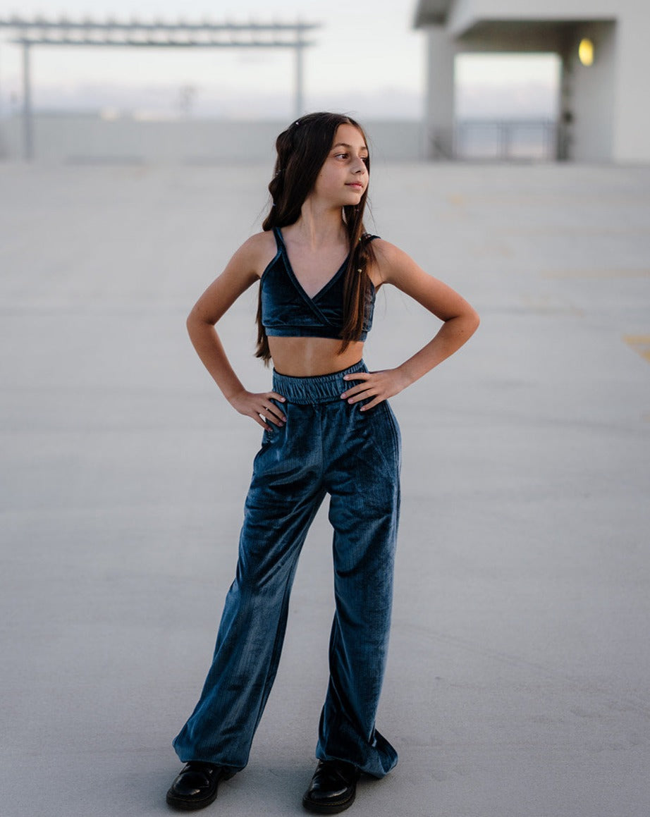 Youth Slate Blue Starry Pant