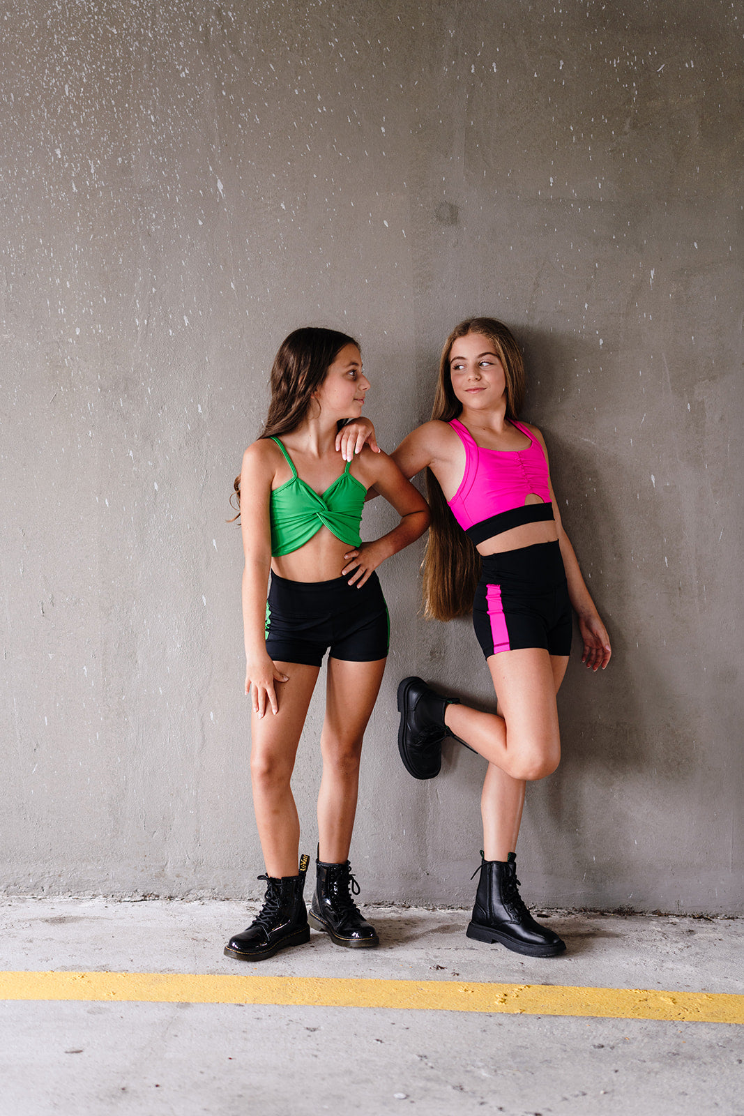 Youth Fuchsia Striped Shortie