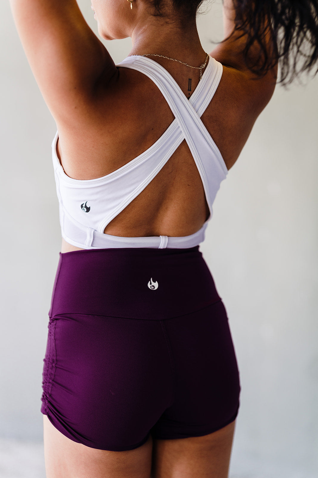 Youth Dark Burgundy Tempo Scrunch Side Shorts