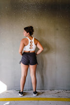 Grey Cheetah String Shorts