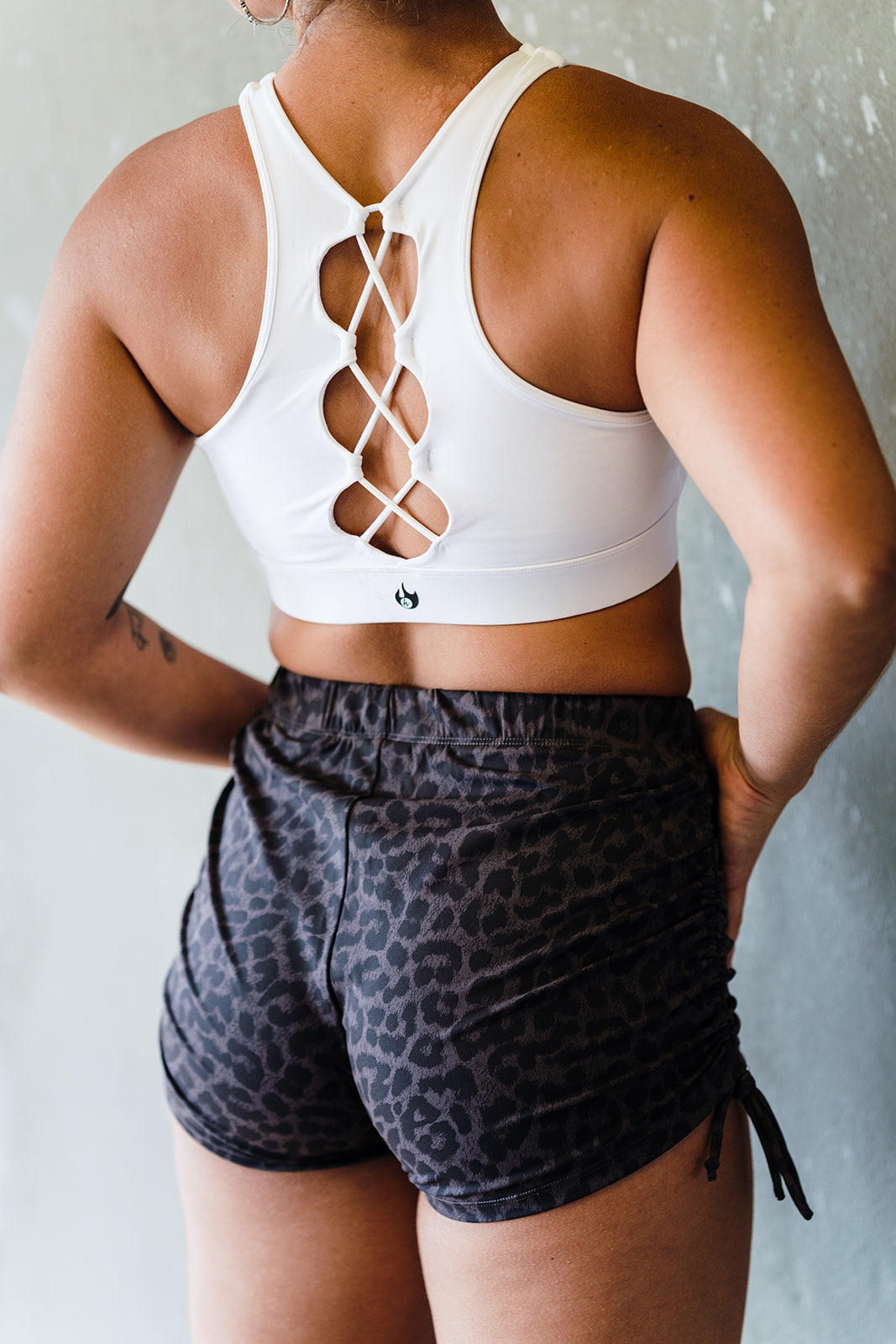 Grey Cheetah String Shorts