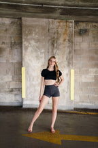 Black Elliptical Bra Top
