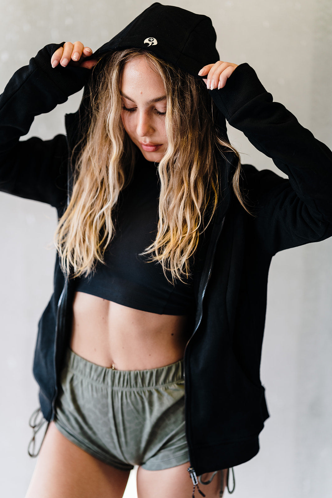 Army Green Cheetah String Shorts