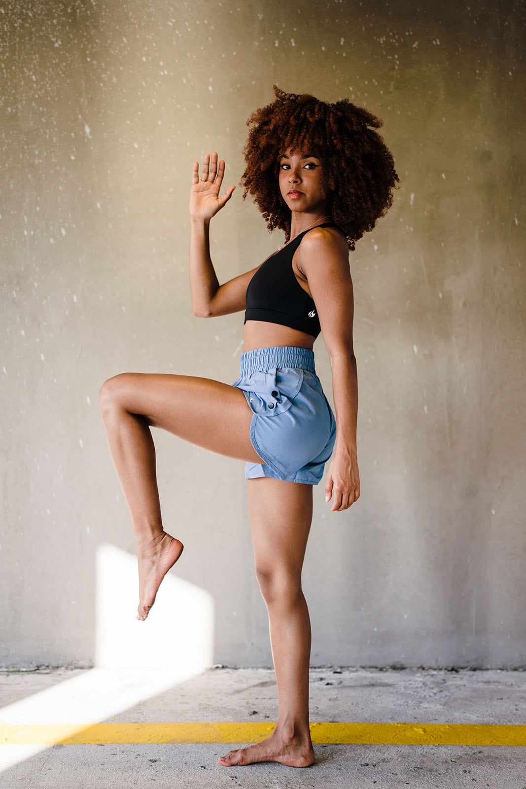 Caribbean Blue Snap Side Shorts