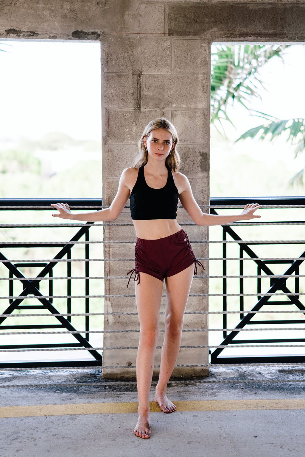 Burgundy Urban String Shorts