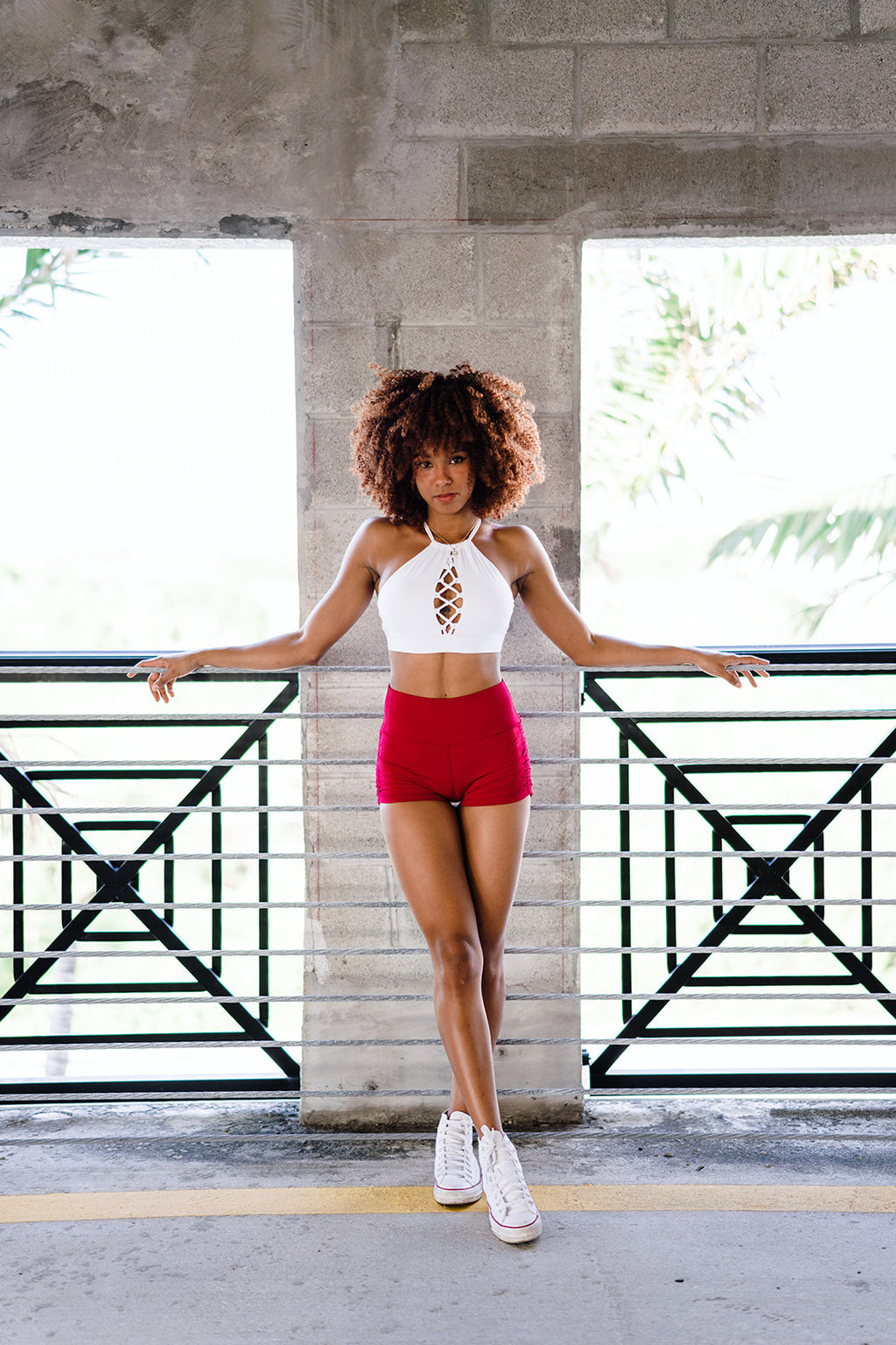 Scarlet Scrunch Side Shorts