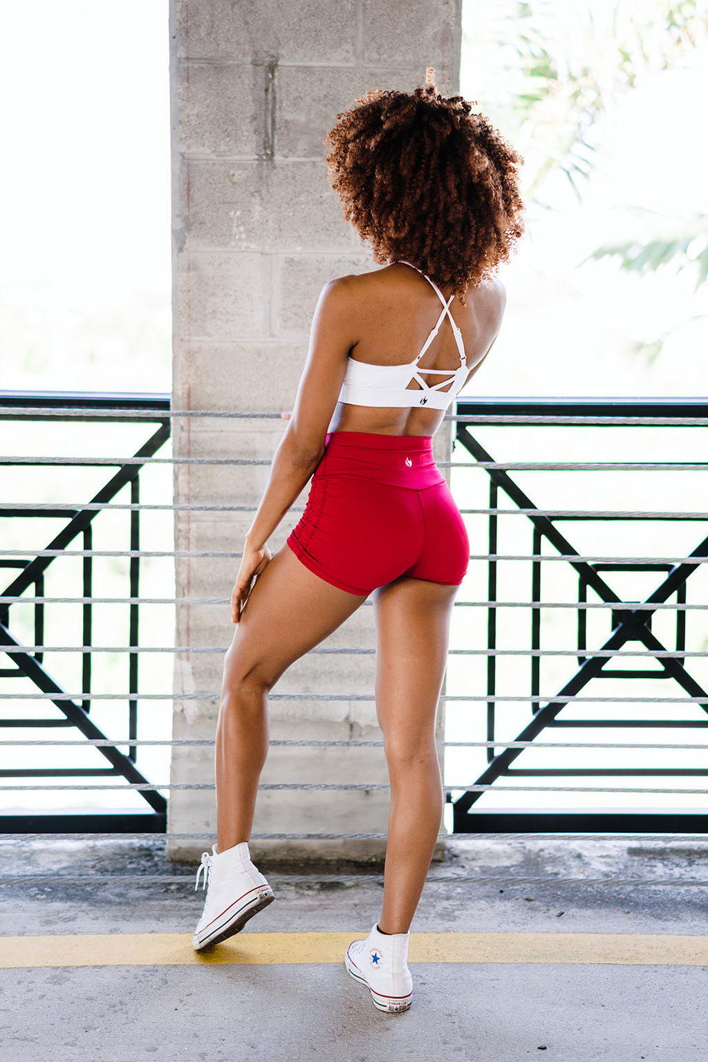 Scarlet Scrunch Side Shorts