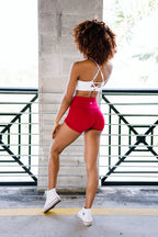 Scarlet Scrunch Side Shorts