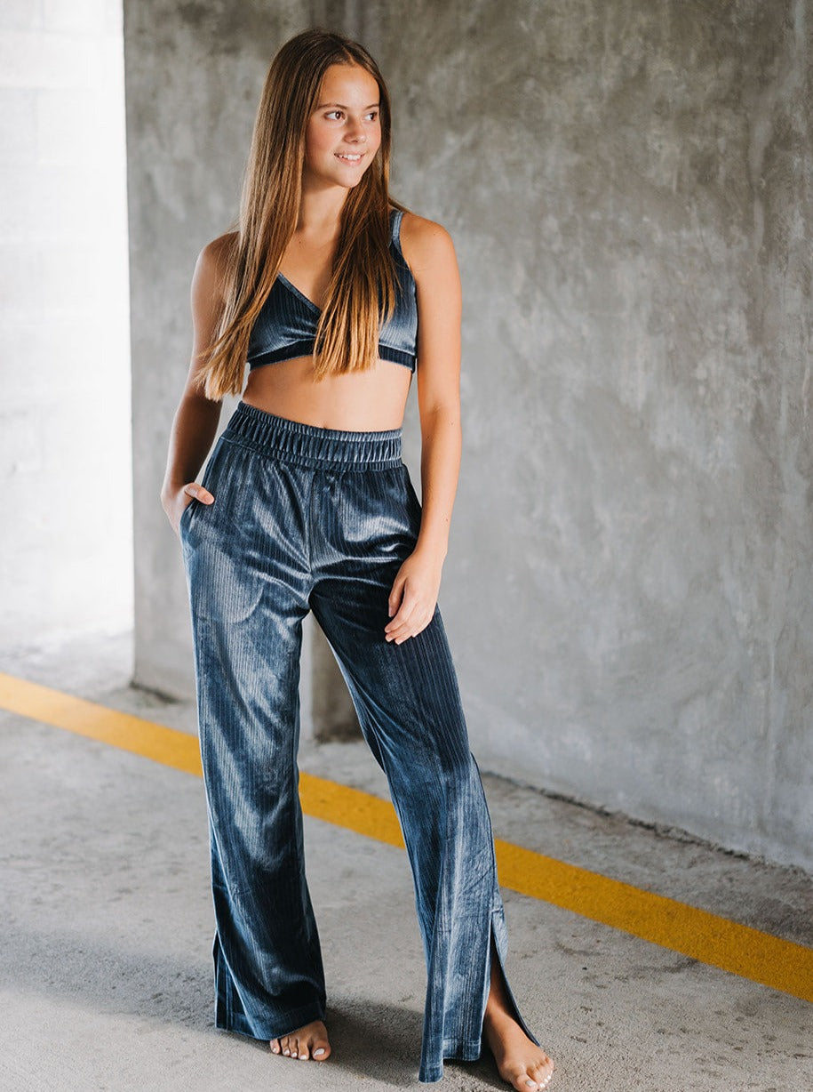 Youth Slate Blue Starry Pant