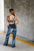 Slate Blue Starry Triangle Top