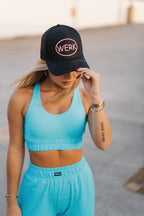 Aqua Blue Track Top