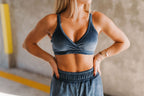 Slate Blue Starry Triangle Top