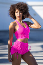 Fuchsia Electric String Shorts - Werk Dancewear