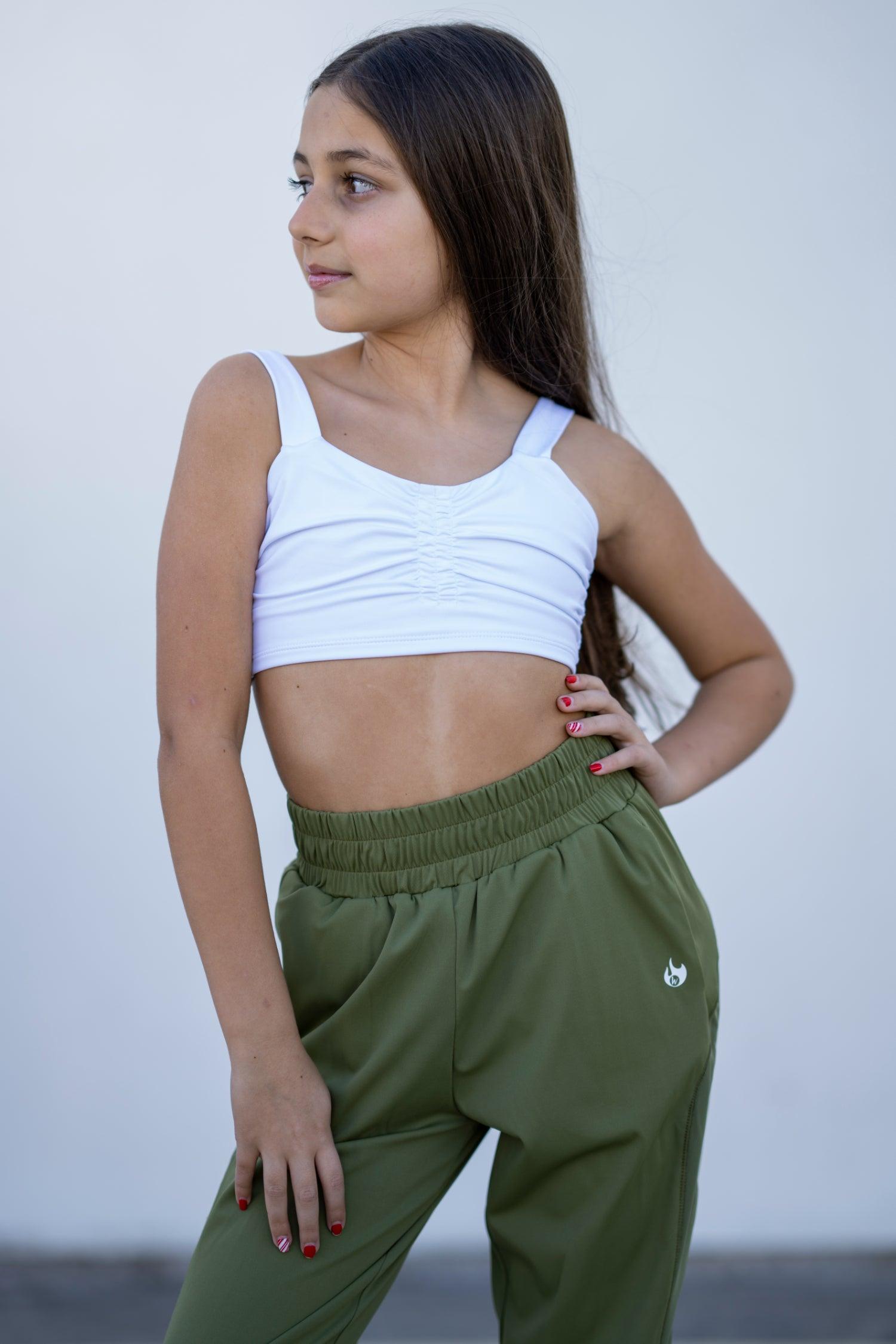 Youth Army Green Relax Joggers - Werk Dancewear