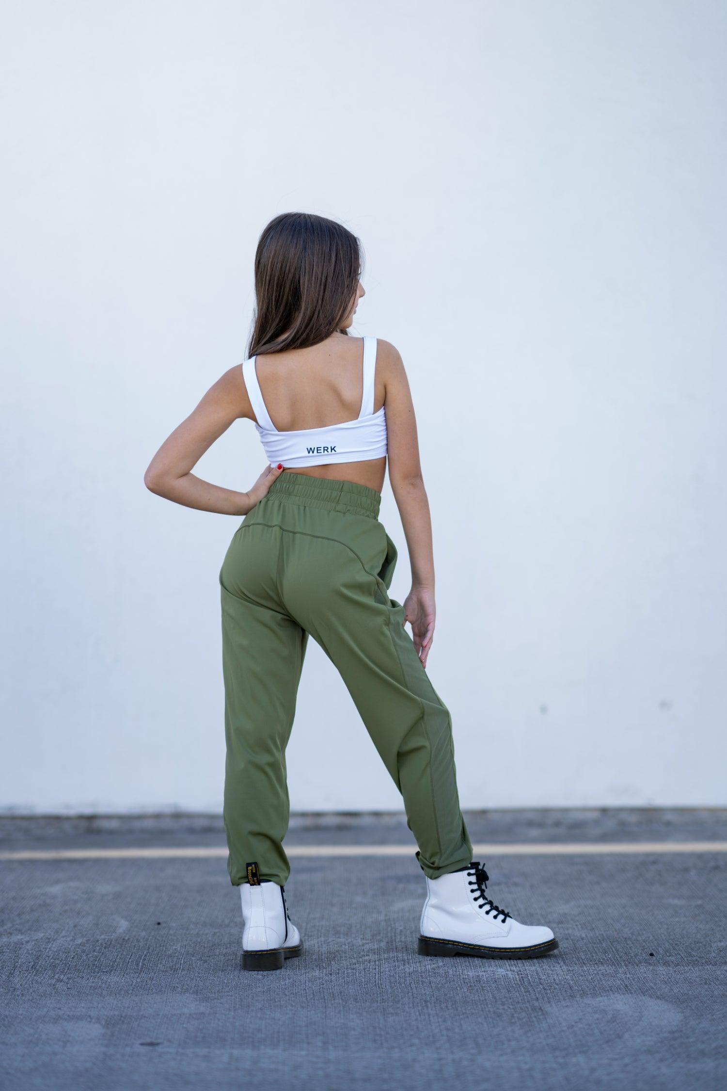 Youth Army Green Relax Joggers - Werk Dancewear