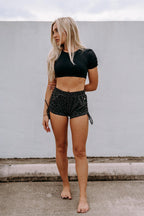 Cheetah String Shorts in Grey - Werk Dancewear