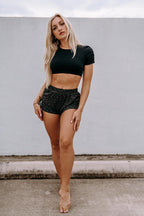Cheetah String Shorts in Grey - Werk Dancewear