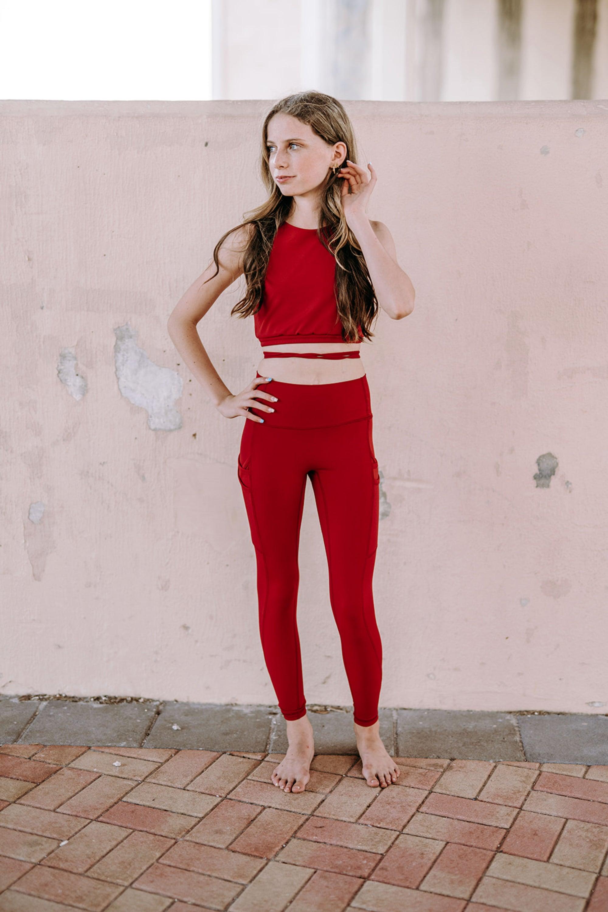 Youth Scarlet Tie Top - Werk Dancewear